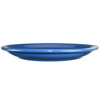 International Tableware CAN-16-LB Cancun 10 1/2 inch Light Blue Stoneware Rolled Edge Narrow Rim Plate - 12/Case