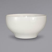 International Tableware RO-44 Roma 44 oz. Ivory (American White) Rolled Edge Stoneware Footed Noodle / Salad Bowl - 12/Case