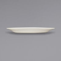 International Tableware RO-33 Roma 7 1/8 inch x 4 1/2 inch Ivory (American White) Wide Rim Rolled Edge Stoneware Platter - 36/Case