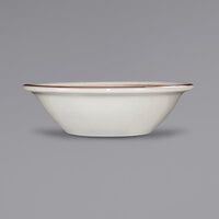 International Tableware GR-11 Granada 5 oz. Ivory (American White) Brown Speckled Stoneware Fruit Bowl - 36/Case