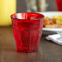 Duralex 1027SR06SD Picardie 8.75 oz. Stackable Red Glass Tumbler - 6/Pack