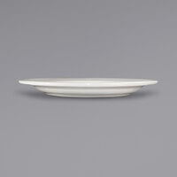 International Tableware RO-21 Roma 12 inch Ivory (American White) Wide Rim Rolled Edge Stoneware Plate - 12/Case