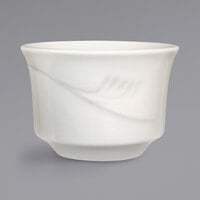 International Tableware NP-4 Newport 7 oz. Ivory (American White) Embossed Stoneware Bouillon - 36/Case