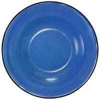 International Tableware CF-3 Campfire 10 oz. Speckle Ocean Blue Rolled Edge Stoneware Rim Soup Bowl - 24/Case