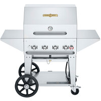 Crown Verity MCB-30PRO Professional Series Liquid Propane 30" Mobile Outdoor Grill with Accessory Package