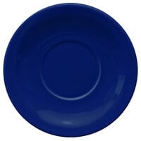 International Tableware CAN-2-CB Cancun 5 1/2" Cobalt Blue Stoneware Narrow Rim Saucer - 36/Case