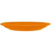 International Tableware CAN-16-O Cancun 10 1/2 inch Orange Stoneware Rolled Edge Narrow Rim Plate - 12/Case