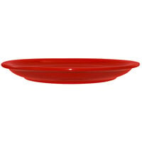 International Tableware CAN-16-CR Cancun 10 1/2 inch Crimson Red Stoneware Rolled Edge Narrow Rim Plate - 12/Case