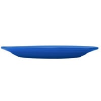 International Tableware CA-14-LB Cancun 12 1/2 inch x 9 inch Light Blue Stoneware Wide Rim Platter - 12/Case
