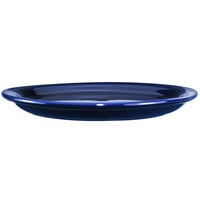 International Tableware CAN-12-CB Cancun 9 3/4 inch x 7 1/2 inch Cobalt Blue Stoneware Narrow Rim Platter - 24/Case
