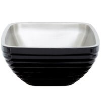 Vollrath 4763560 Double Wall Square Beehive 5.2 Qt. Serving Bowl - Black Black