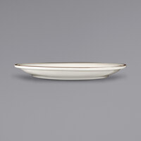 International Tableware GR-5 Granada 5 1/2 inch Ivory (American White) Brown Speckled Narrow Rim Stoneware Plate - 36/Case