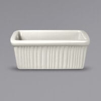 International Tableware RO-226-AW Roma 5 inch x 3 1/4 inch Ivory (American White) Fluted Sugar Packet Holder - 24/Case