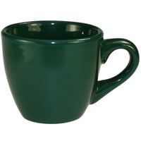 International Tableware CA-35-G Cancun 3.5 oz. Green Stoneware A.D. Demi / Espresso Cup - 36/Case