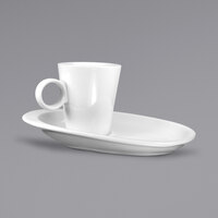 International Tableware FA-6929 7 oz. Bright White Stoneware Milano Cup - 36/Case