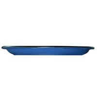International Tableware CFN-13 Campfire 11 1/2 inch x 9 1/4 inch Speckle Ocean Blue Narrow Rim Stoneware Platter - 12/Case