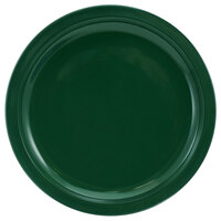 International Tableware CAN-9-G Cancun 9 1/2" Green Stoneware Rolled Edge Narrow Rim Plate - 24/Case