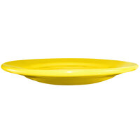 International Tableware CA-6-Y Cancun 6 5/8 inch Yellow Stoneware Rolled Edge Wide Rim Plate - 36/Case