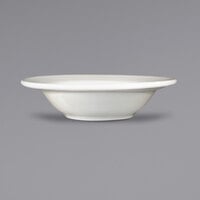 International Tableware NP-11 Newport 5 oz. Ivory (American White) Embossed Stoneware Fruit Bowl - 36/Case
