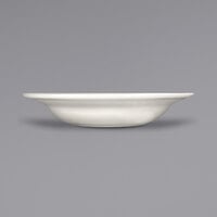 International Tableware RO-3 Roma 10 oz. Ivory (American White) Rolled Edge Stoneware Deep Rim Soup Bowl - 24/Case
