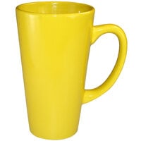 International Tableware 867-242 Cancun 16 oz. Yellow Stoneware Funnel Cup - 24/Case