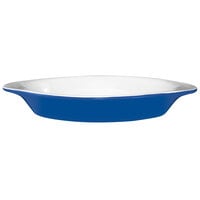 International Tableware WRO-8-EW-LB Cancun 8 oz. Light Blue and White Two-Tone Stoneware Rarebit - 36/Case