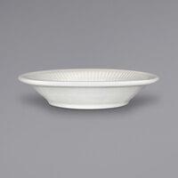 International Tableware AT-2 Athena 5 1/2 inch Ivory (American White) Embossed Stoneware Saucer - 36/Case