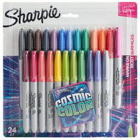 Sharpie 2033573 Cosmic Color Assorted Color Fine Point Permanent Marker - 24/Pack