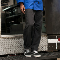 Uncommon Threads 4102 Unisex Black Customizable Grunge Cargo Chef Pants - XS