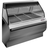 Alto-Shaam ED2SYS-48/P SS Stainless Steel Heated Display Case with Curved Glass and Base - Self Service 48"