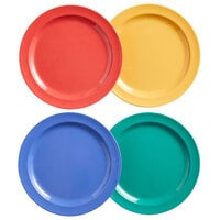 Elite Global Solutions B91PL-MIX Brazil 9" Assorted Colors Round Melamine Plate - 12/Case