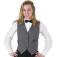 Henry Segal Women's Customizable Heather Gray Basic Server Vest - 3XL