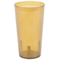 Carlisle 521613 Stackable 16 oz. Amber SAN Plastic Tumbler - 6/Pack