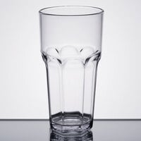 Carlisle 581607 Louis 16 oz. Clear SAN Plastic Tumbler - 4/Pack