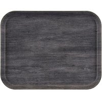 Cambro 1418DCET815 Decor Series 14 inch x 18 inch Charcoal Gray Non-Skid Fiberglass EpicTread Camtray - 12/Pack