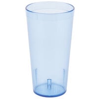 Carlisle 522054 Stackable 20 oz. Blue SAN Plastic Tumbler - 6/Pack