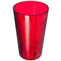 Carlisle 523210 Stackable 32 oz. Ruby SAN Plastic Tall Tumbler - 3/Pack