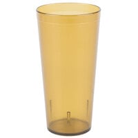 Carlisle 522413 Stackable 24 oz. Amber SAN Plastic Tumbler - 6/Pack