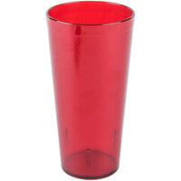 Carlisle 522410 Stackable 24 oz. Ruby SAN Plastic Tumbler - 6/Pack