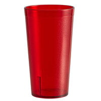 Carlisle 521610 Stackable 16 oz. Ruby SAN Plastic Tumbler - 6/Pack