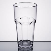 Carlisle 581807 Louis 18 oz. Clear SAN Plastic Tumbler - 4/Pack