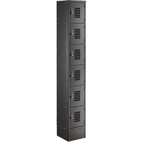 Regency Space Solutions Black 12 inch x 12 inch x 78 inch Single, 6 Tier Locker