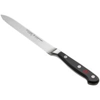 Wusthof 1040101614 Classic 5" Forged Serrated Utility Knife with POM Handle