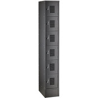Regency Space Solutions Black 12 inch x 18 inch x 78 inch Single, 6 Tier Locker