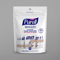Purell® 9630-55-24CT Advanced Re-Sealable Zipper Pouch with (24) 0.04 oz. Single Use Hand Sanitizer Packets - 55/Case