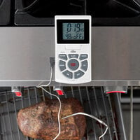 CDN DTTC-W 5 1/2 inch White Digital Cooking and Cooling Thermometer and 24 Hour Kitchen Timer with 36 inch Cord