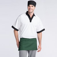 Uncommon Threads 3067 Hunter Green Customizable Waist Apron with 3 Pockets - 11 inch L x 23 inch W