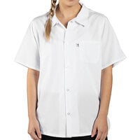 Uncommon Chef 0924 White Customizable Short Sleeve Cook Shirt with Full Mesh Back - XL