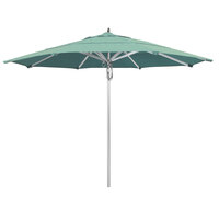 California Umbrella AAT 118 SUNBRELLA 1A Rodeo Series 11' Pulley Lift Umbrella with 1 1/2 inch Aluminum Pole - Sunbrella 1A Canopy - Spectrum Mist Fabric