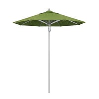 California Umbrella AAT 758 SUNBRELLA 1A Rodeo Series 7 1/2' Pulley Lift Umbrella with 1 1/2 inch Aluminum Pole - Sunbrella 1A Canopy - Spectrum Cilantro Fabric